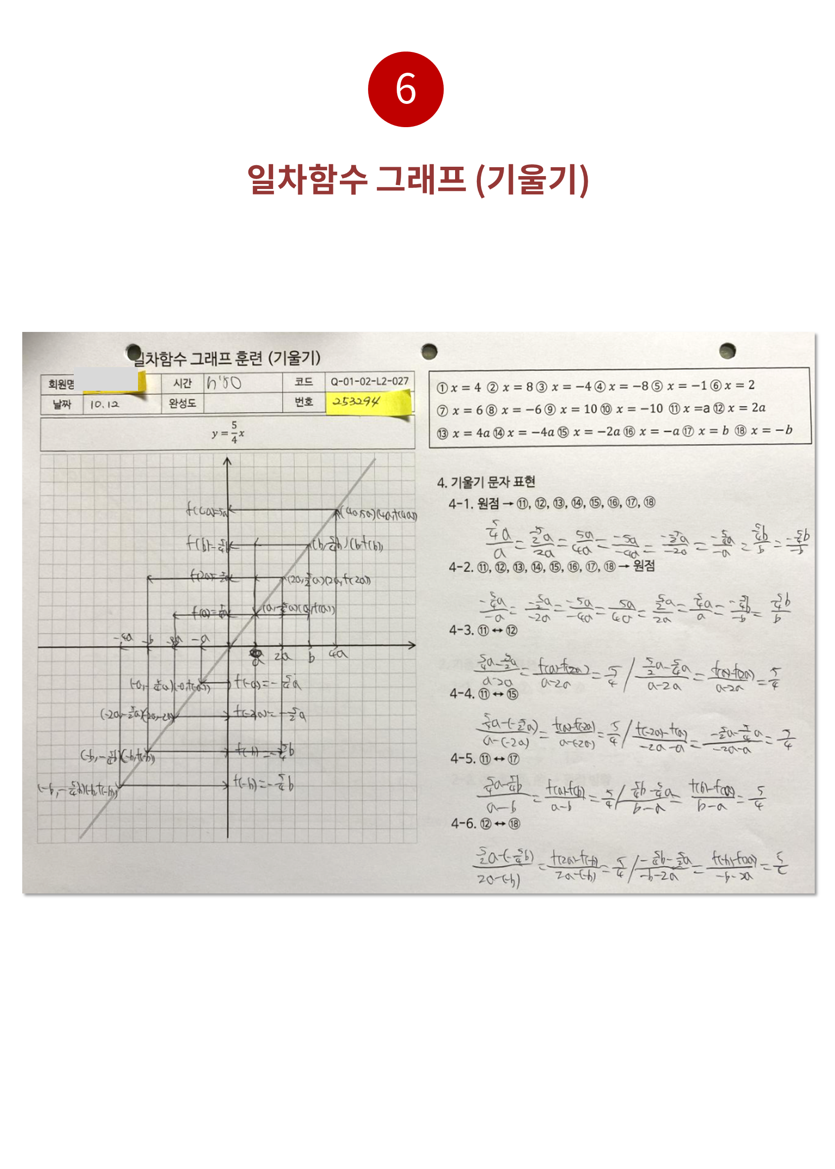 수피온-함수 그래프-일차함수 기울기